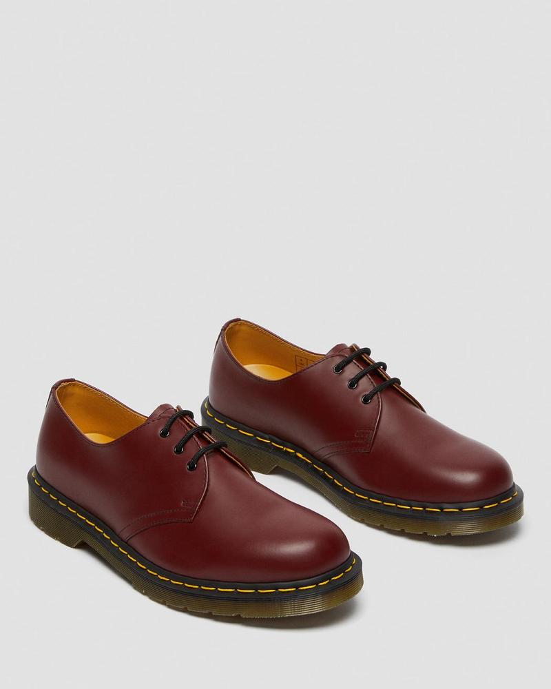 Pink / Red Men's Dr Martens 1461 Smooth Leather Oxfords Shoes | CA 603ILH